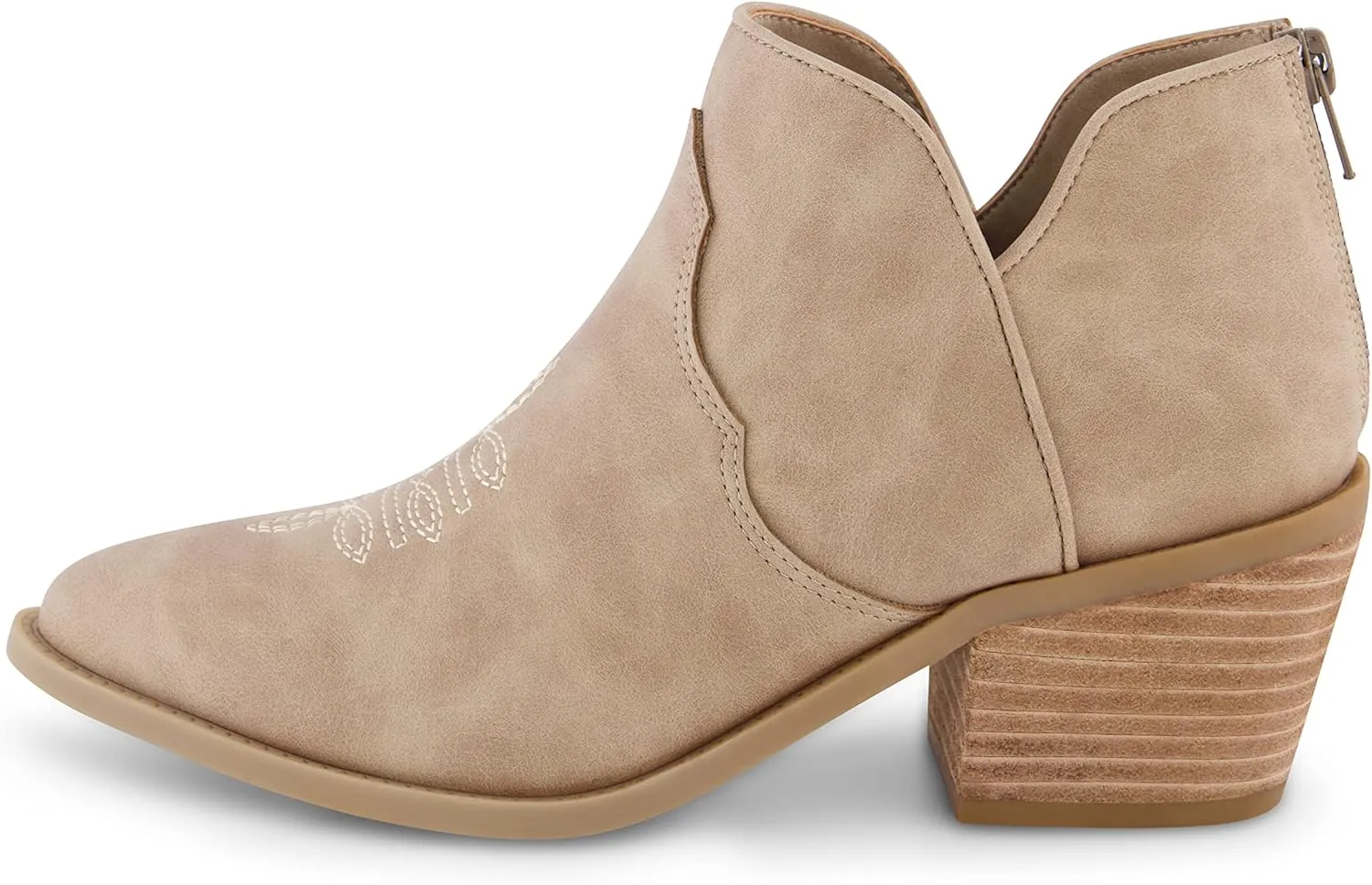 CUSHIONAIRE Women's Rodeo Western Ankle Boot  Memory Foam, Wide Widths Available