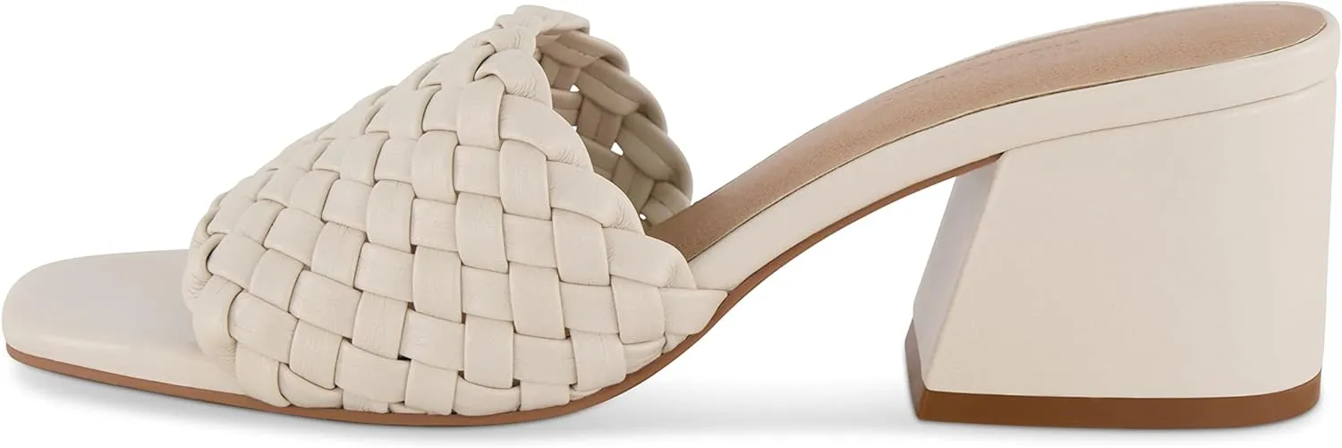 CUSHIONAIRE Women's Tasha woven heel sandal  Memory Foam
