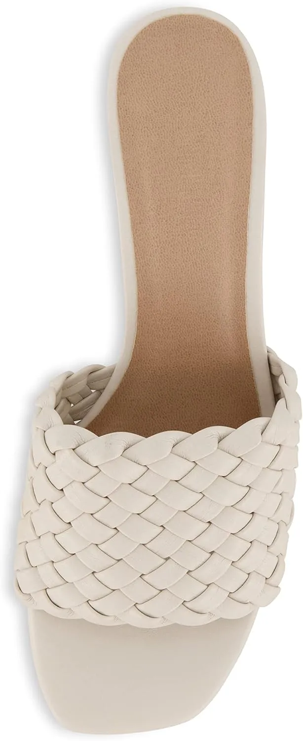 CUSHIONAIRE Women's Tasha woven heel sandal  Memory Foam