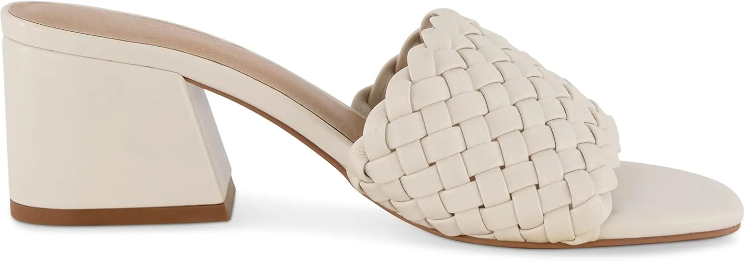 CUSHIONAIRE Women's Tasha woven heel sandal  Memory Foam