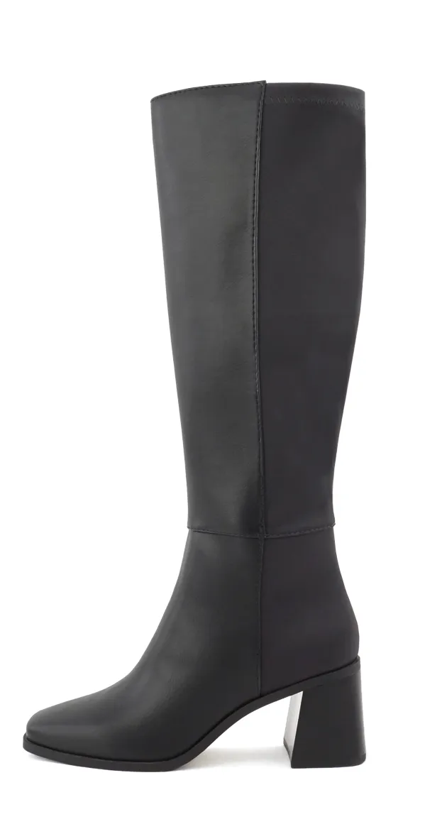Dahlia Wide Knee High Boots - Black