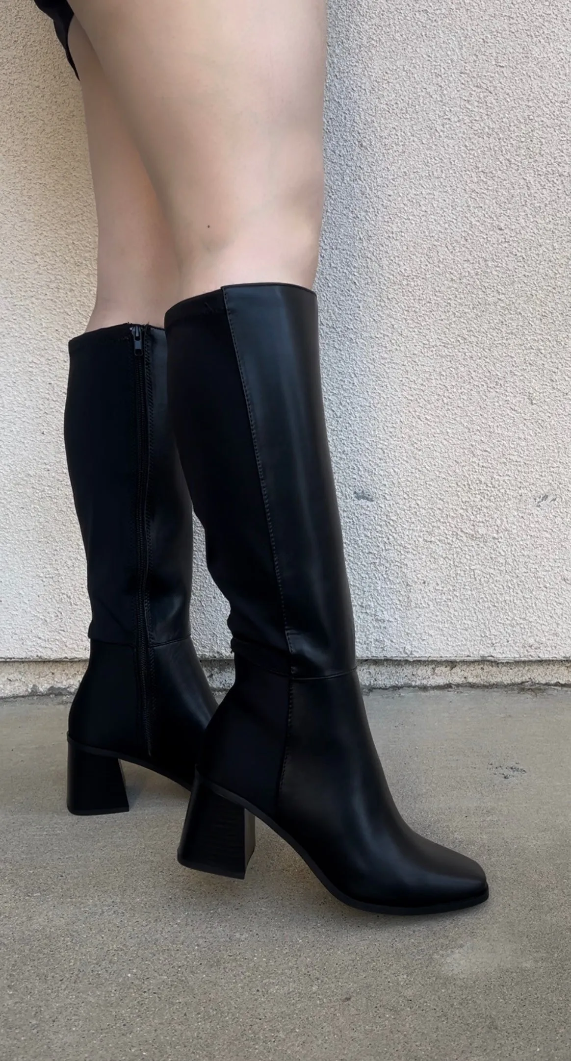 Dahlia Wide Knee High Boots - Black