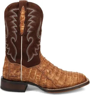 Dan Post Boots Mens Leon Embroidered Square Toe Pull On Dress Boots Mid Calf - Blue, Brown