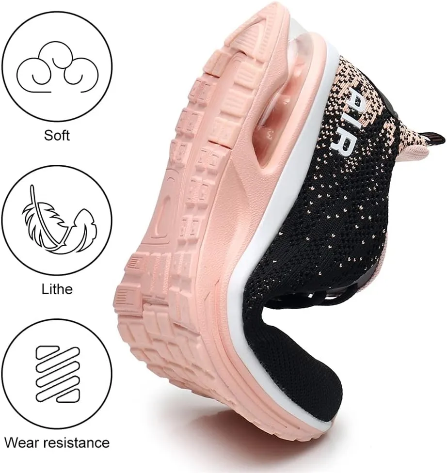 Dannto Women's Lightweight Walking Sneakers Air Cushion Tennis Athletic Running Fashion Sport Shoes for Girls