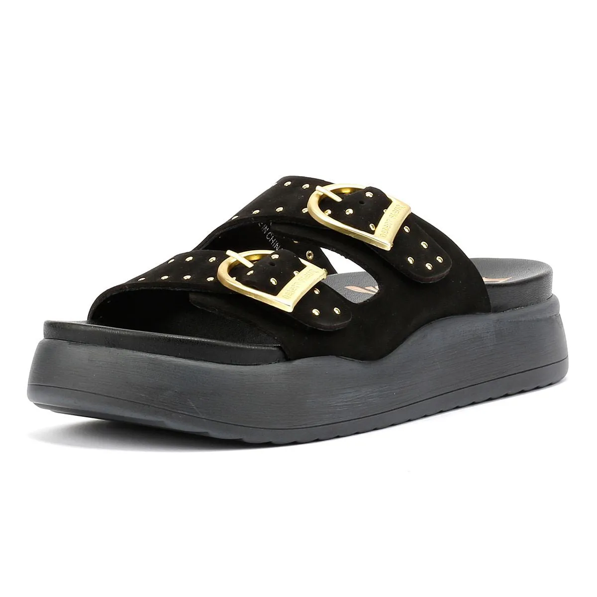 Desert Fleur Girasol Nubuck Women's Black Sandals