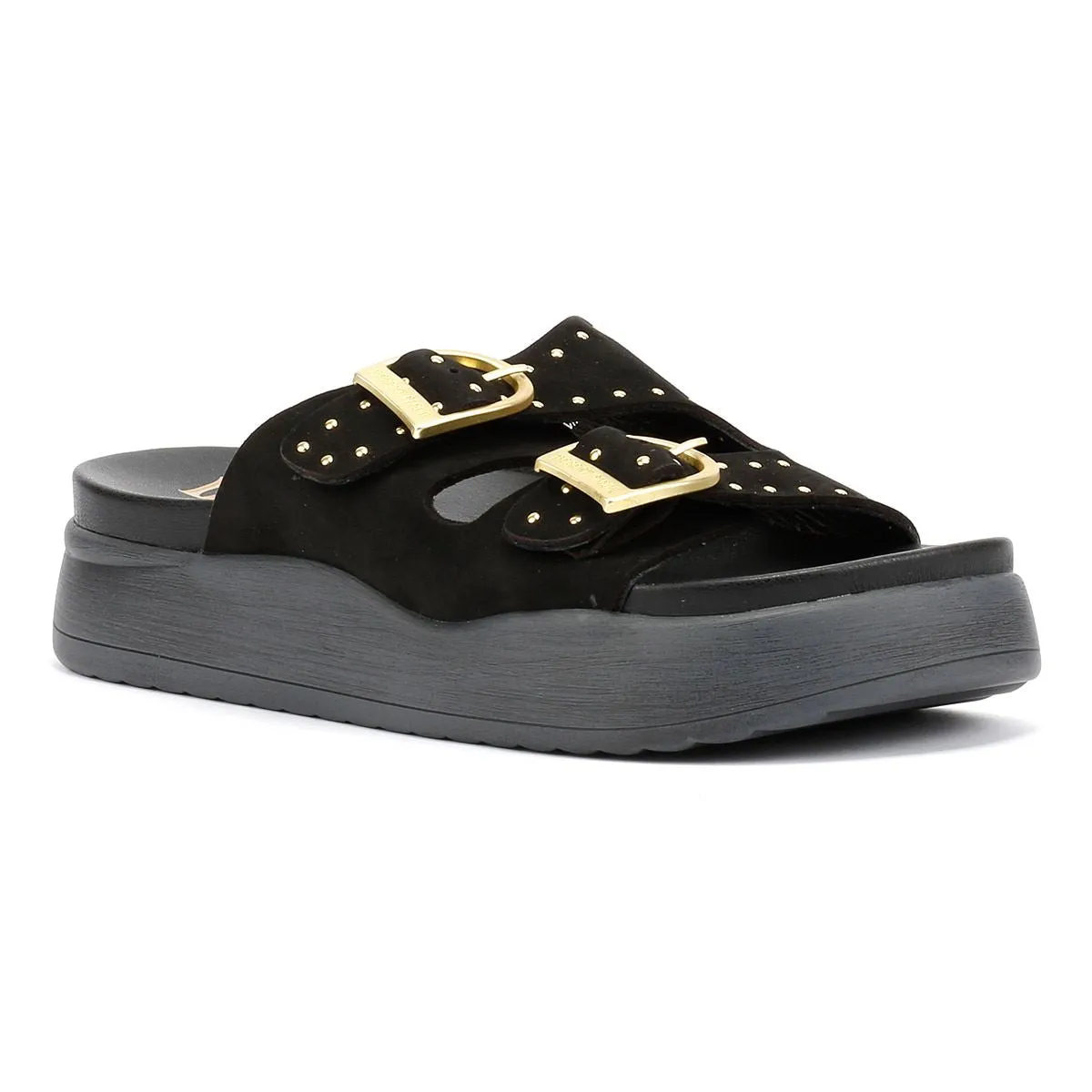 Desert Fleur Girasol Nubuck Women's Black Sandals