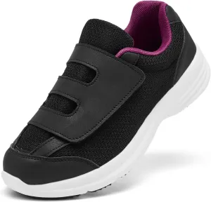 Diabetic Shoes for Women Extra Wide Width Slip-On Orthopedic Elderly Shoes with Adjustable Strap Lightweight Breathable Easy On/Off, Swollen Feet Walking Edema Sneakers