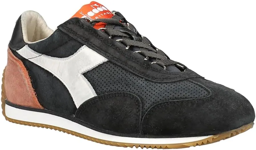 Diadora Mens Equipe Suede Sw Lace Up Sneakers Shoes Casual - Black