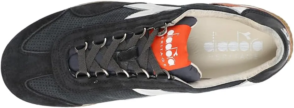 Diadora Mens Equipe Suede Sw Lace Up Sneakers Shoes Casual - Black