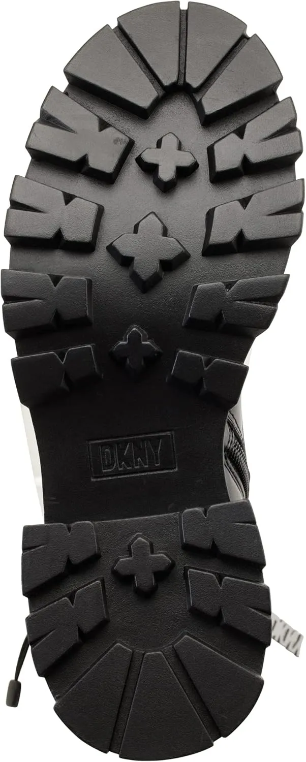 DKNY Women's Lace-up Lug Sole Combat Boot Fashion