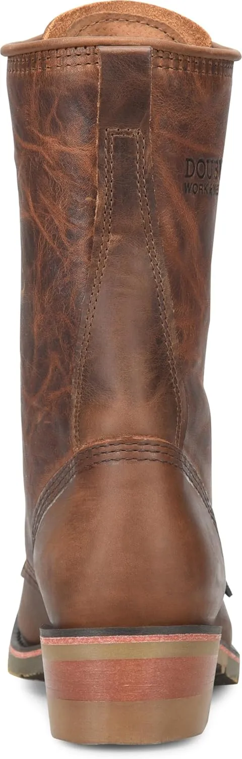 DOUBLE-H Mens 9" Soft Toe U Toe Packer Leather Boots, Durable Work Boot for Men, Comfortable and Stylish Outdoor Footwear