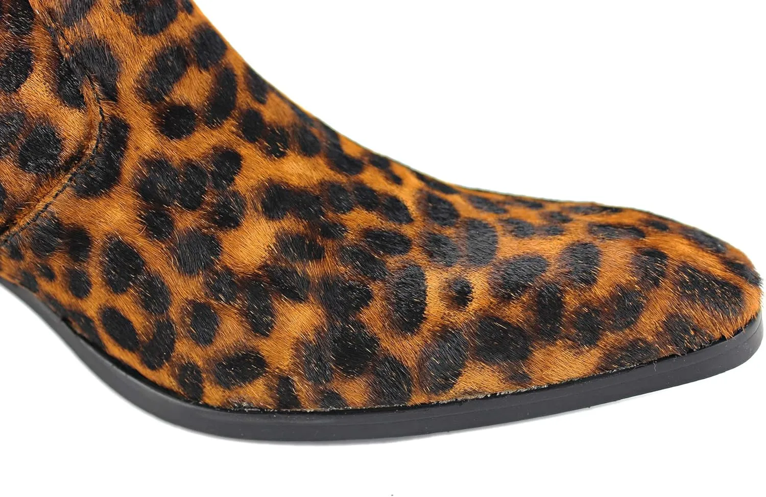 Dress Boot for Men Casual Chelsea Fashion Stylish Ankle High Heels Boots Leopard print CD-JY012-Color