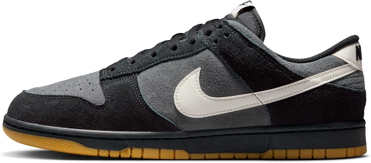 Dunk Low Mens Lifestyle Shoes (Black/Grey/Gum) (HQ1931-001, Black/Brown/Grey) Size 13