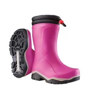 DUNLOP, K374061.29, Kids Blizzard Fur-Lined Winter Boot, Pink, Anti-Slip, -15°C Rated Cold Insulation, Shock Absorbing Intermediate Layer, Boy Size 12/Girl Size 14