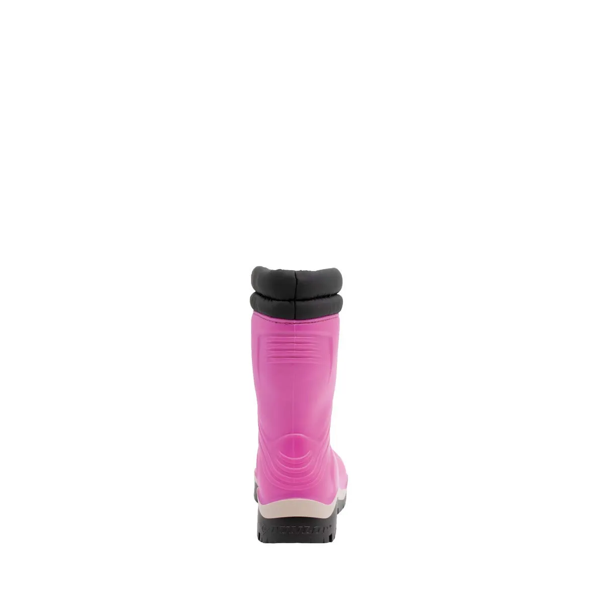 DUNLOP, K374061.29, Kids Blizzard Fur-Lined Winter Boot, Pink, Anti-Slip, -15°C Rated Cold Insulation, Shock Absorbing Intermediate Layer, Boy Size 12/Girl Size 14