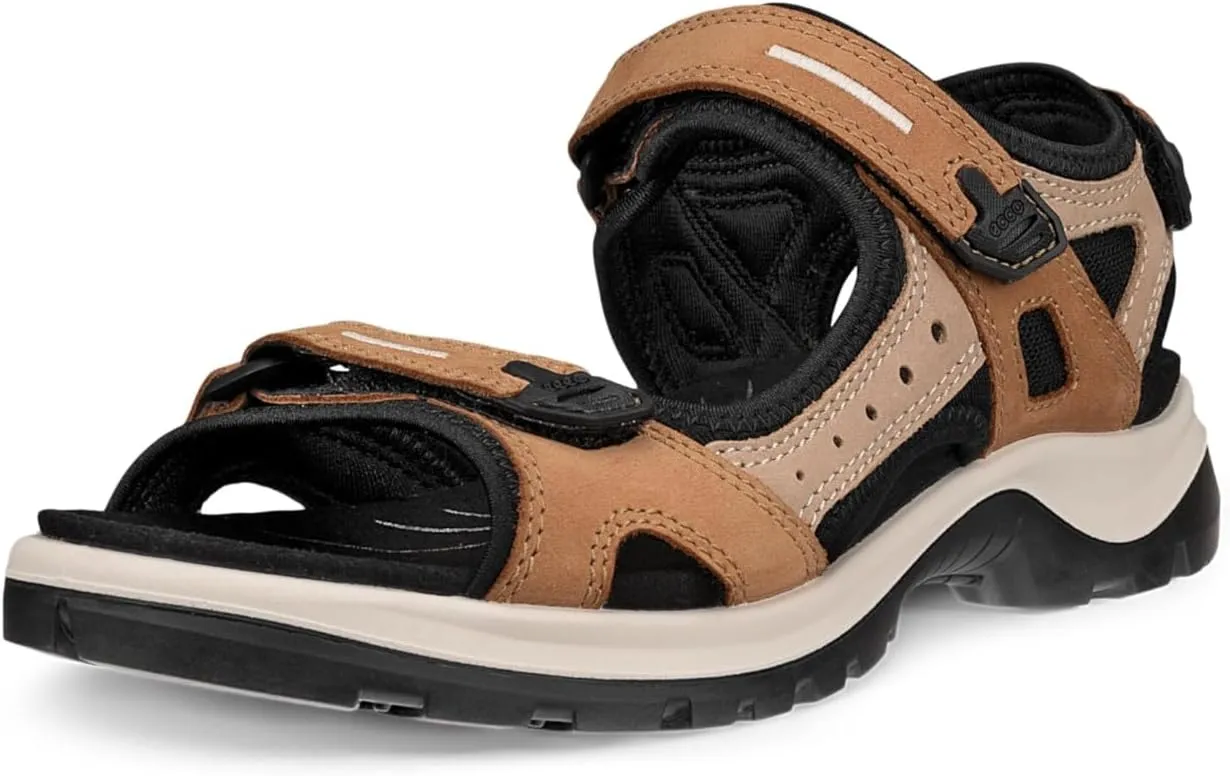 ECCO Women's Yucatan Sport Sandal, Cashmere/Nude Nubuck, 9-9.5
