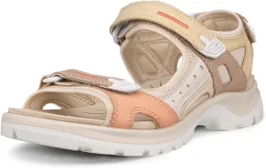 ECCO Women's Yucatan Sport Sandal, Multicolor Straw Nubuck, 6-6.5