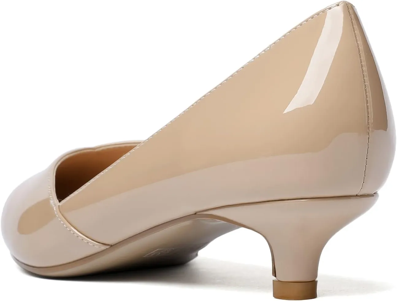 Eldof Women's Low Heels, Pointed Toe D'Orsay Heels, Slip On Cut Out Kitten Heel Pumps, Comfortable 1.4 Inches Shoes for Dress Party Wedding