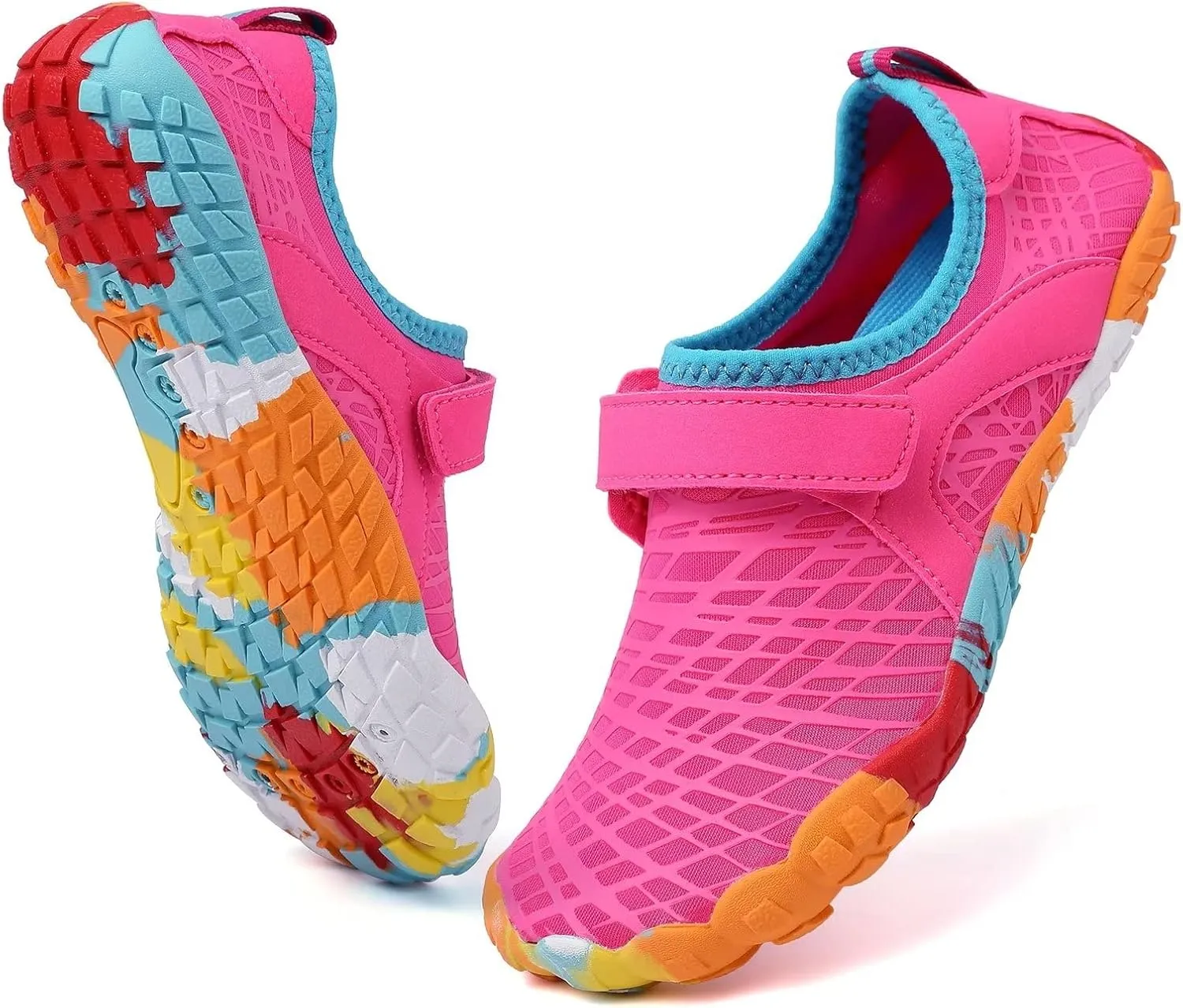 FANTURE Girls & Boys Water Shoes Lightweight Comfort Sole Easy Walking Athletic Slip on Aqua Sock(Toddler/Little Kid/Big Kid)