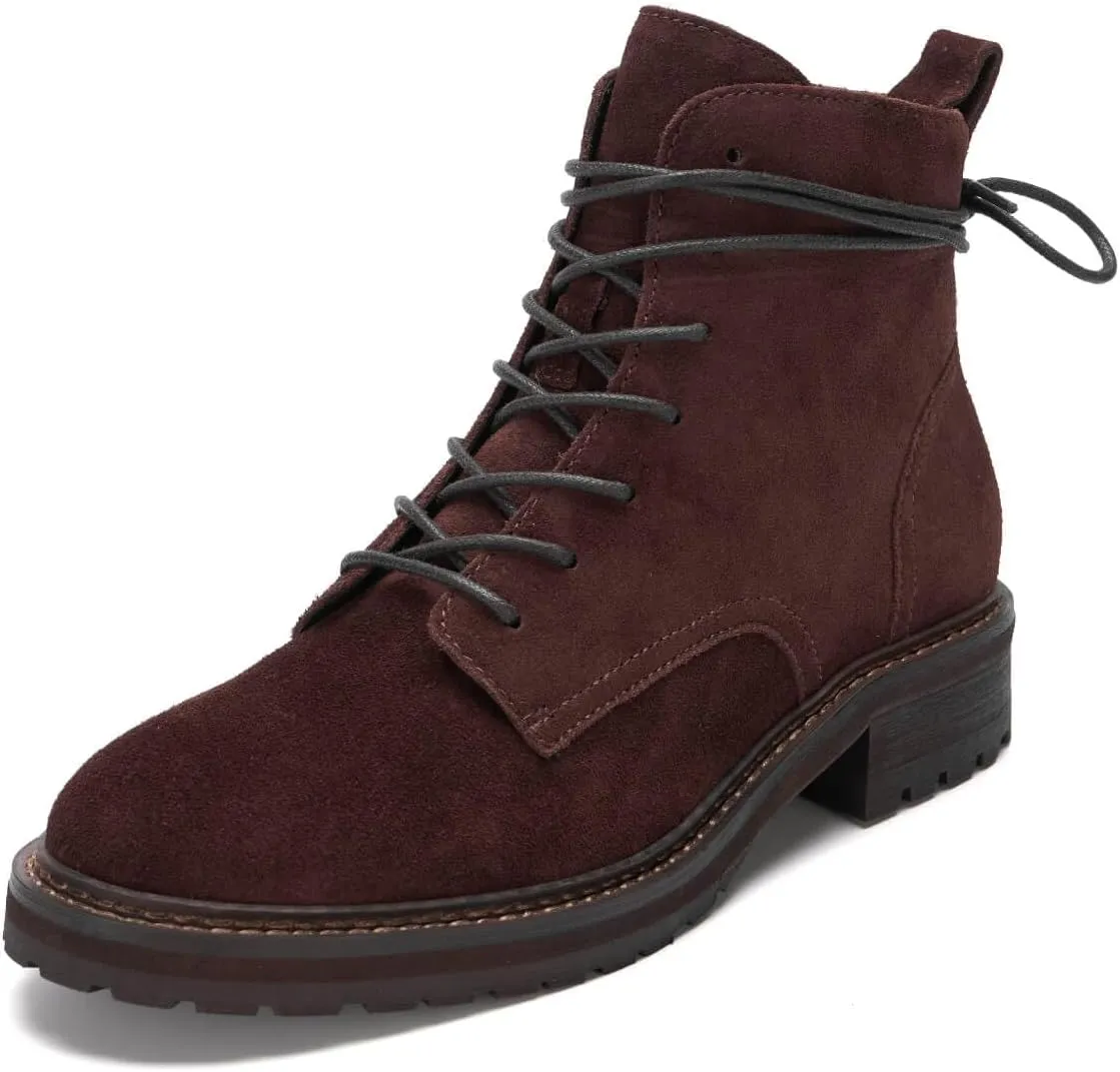 Fashionable Women's Low Heel Ankle Boots - Easy Slip on ，Stylish and Comfortable Flat Booties for Women
