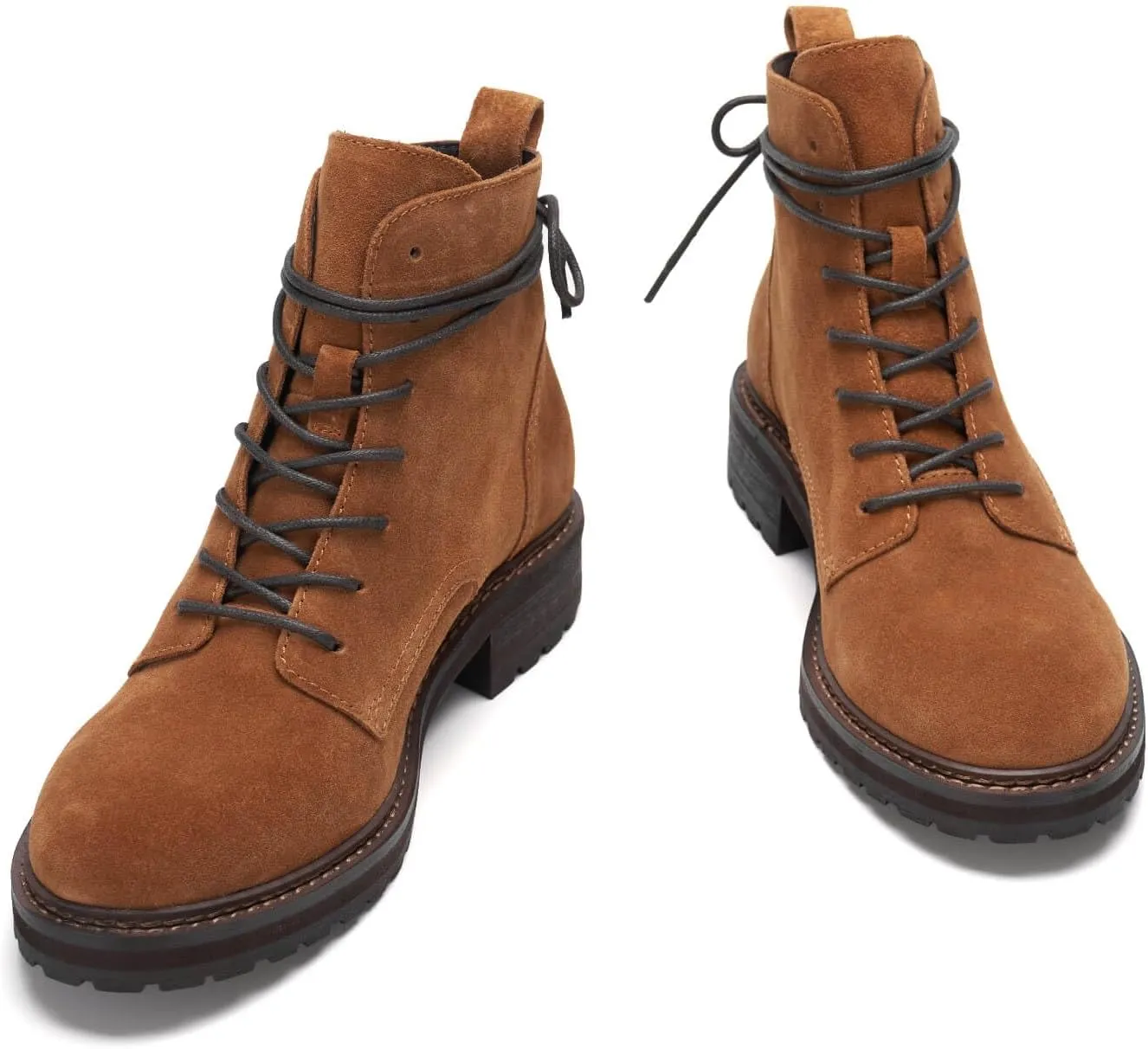 Fashionable Women's Low Heel Ankle Boots - Easy Slip on ，Stylish and Comfortable Flat Booties for Women