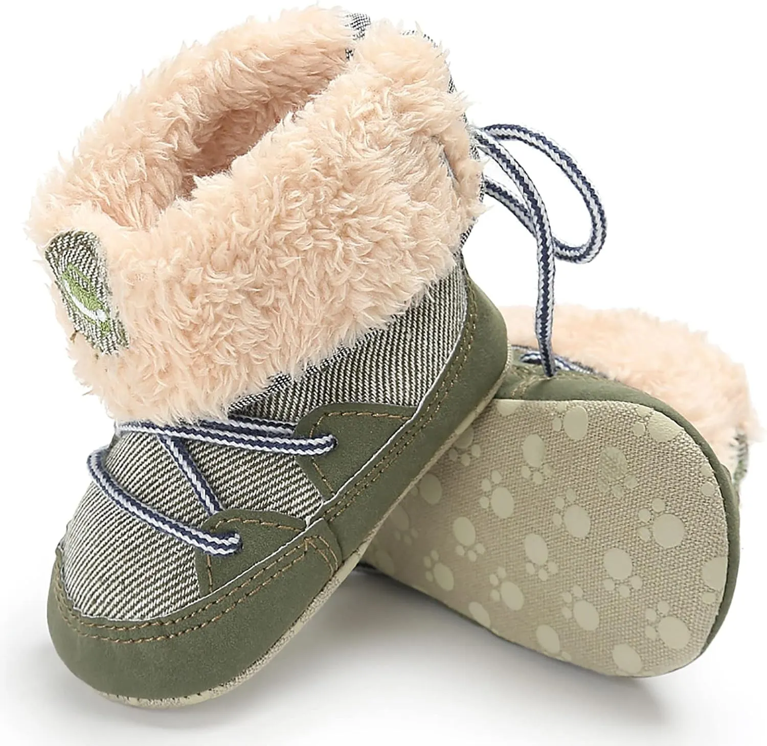 Faux Baby Boots Baby Booties Newborn Girl Boy Shoes Infant Winter Warm Boots Rubber Sole Slip Prewalker Boots Armadillo Cowboy Boots