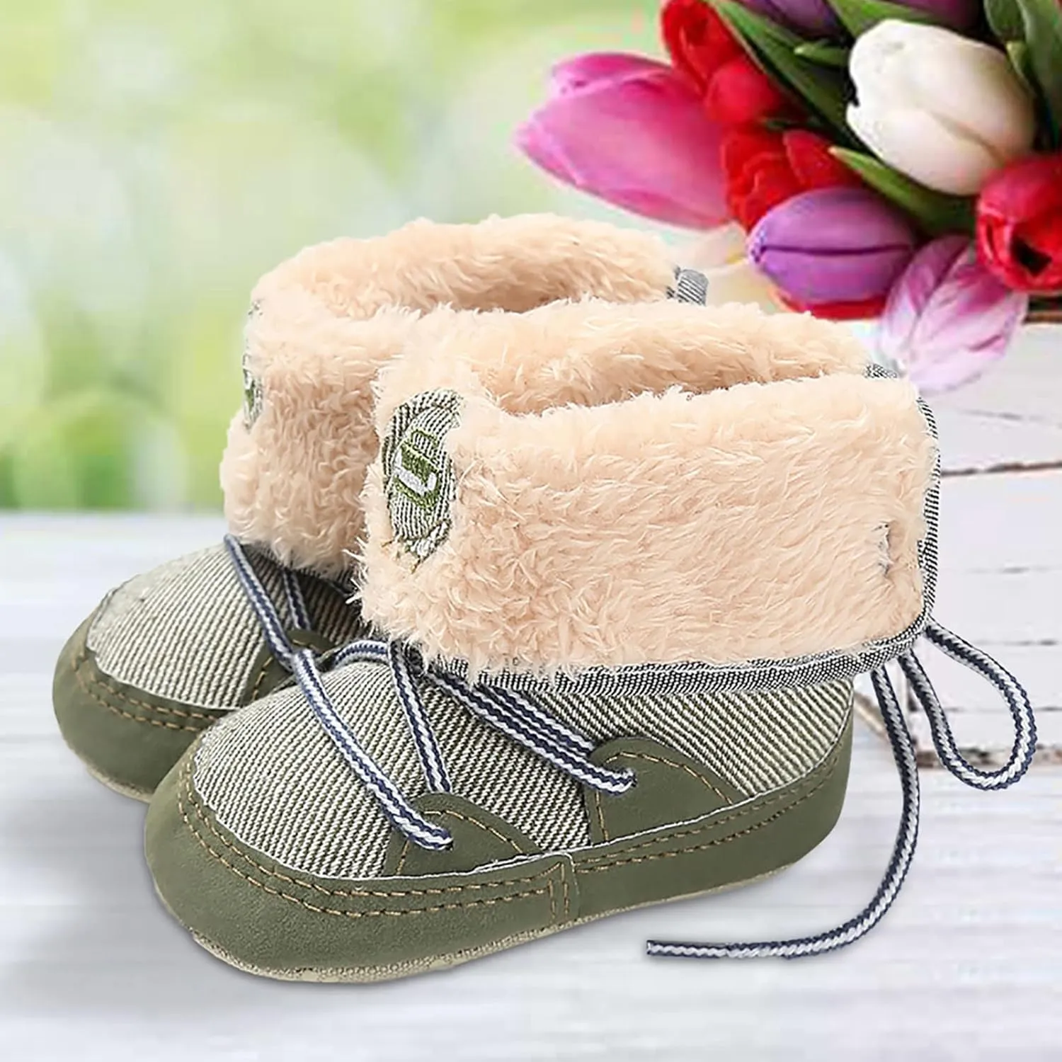 Faux Baby Boots Baby Booties Newborn Girl Boy Shoes Infant Winter Warm Boots Rubber Sole Slip Prewalker Boots Armadillo Cowboy Boots