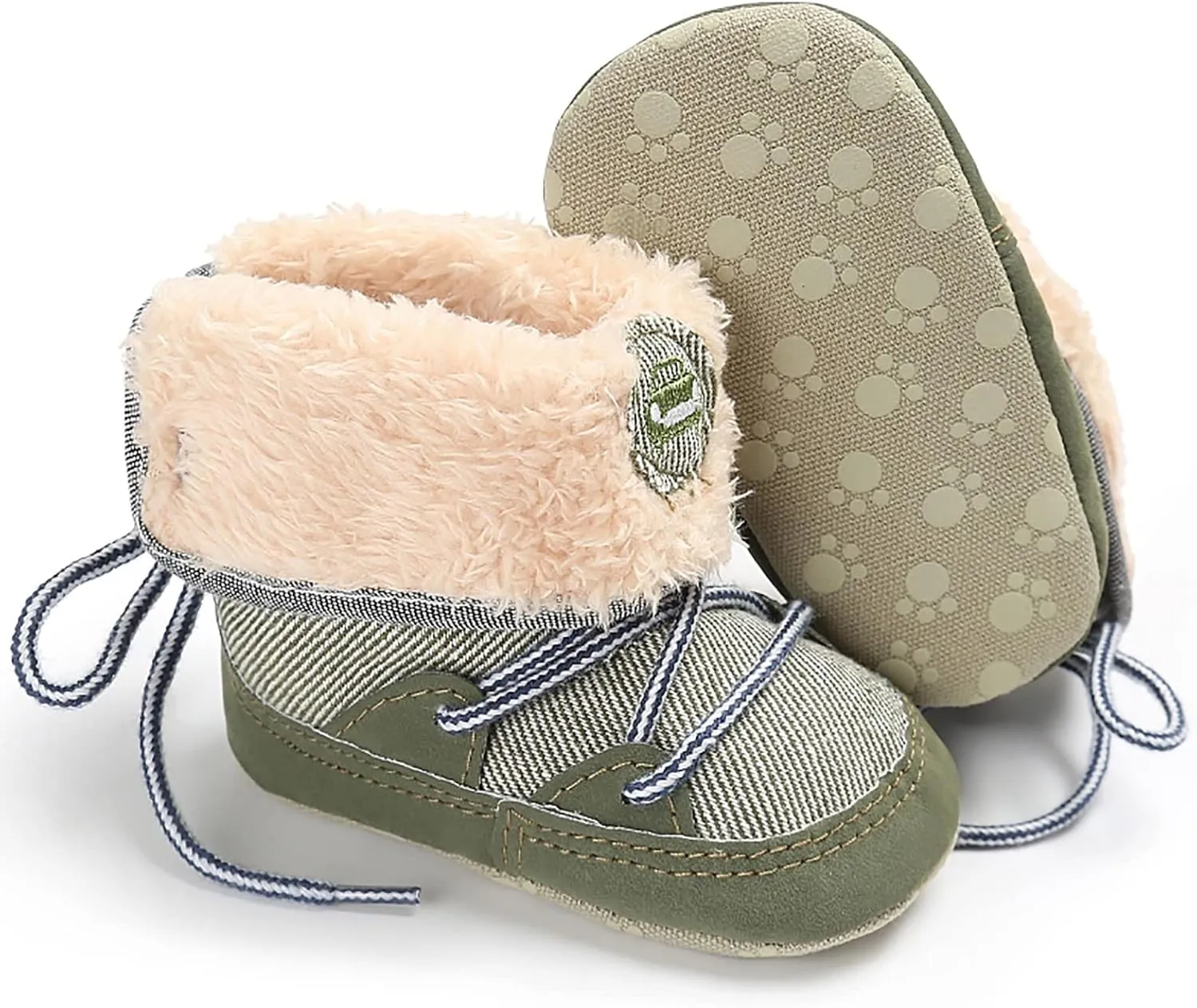 Faux Baby Boots Baby Booties Newborn Girl Boy Shoes Infant Winter Warm Boots Rubber Sole Slip Prewalker Boots Armadillo Cowboy Boots