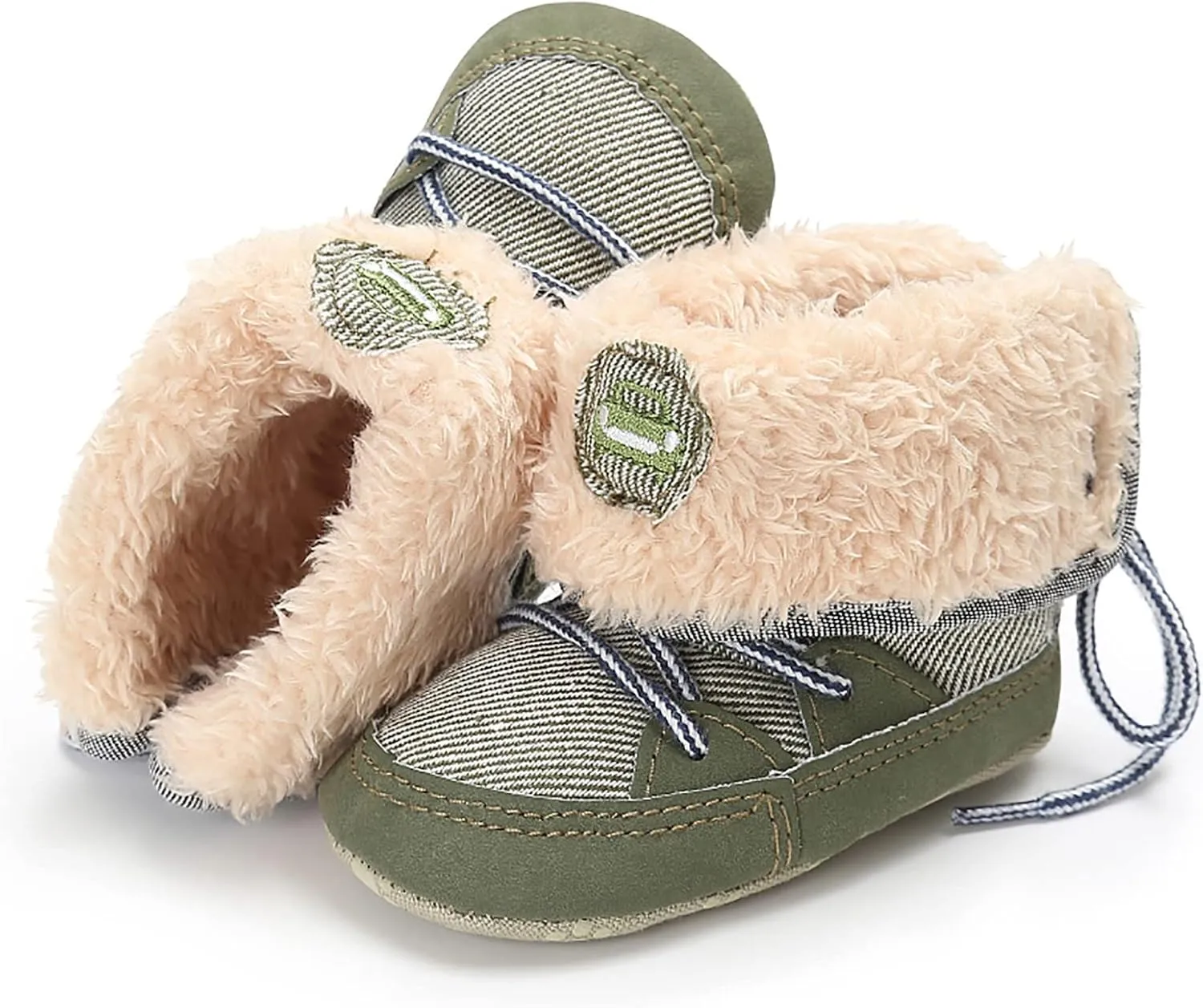 Faux Baby Boots Baby Booties Newborn Girl Boy Shoes Infant Winter Warm Boots Rubber Sole Slip Prewalker Boots Armadillo Cowboy Boots