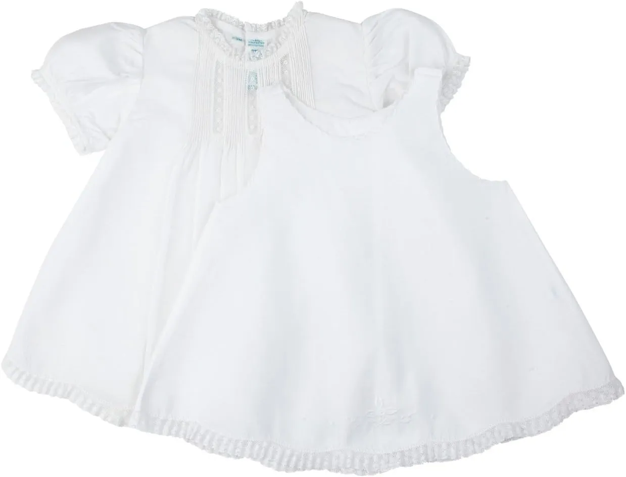 Feltman Brothers Baby Girl's White Pintucks & Lace Dress Infant