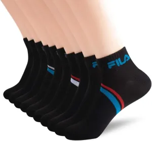 Fila Men's 10-Pack Chevron Striped Quarter Socks