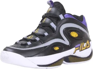 Fila Men's Grant-Hill-3 Sneakers Black/Gold Fuse/Electric Purple Sz. 10