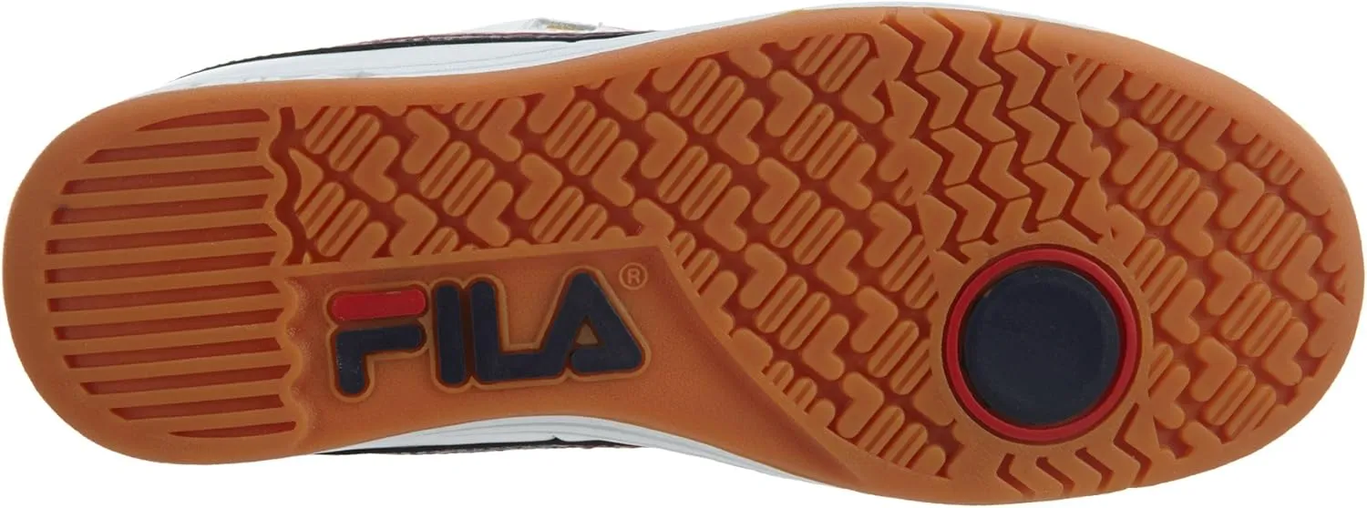 Fila Men's Original Tennis White/Navy/Red Fashion Leather Sneakers Shoes