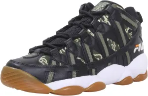 Fila Men's Stackhouse-Spaghetti High Top Sneakers Black/White/Chive Sz. 8