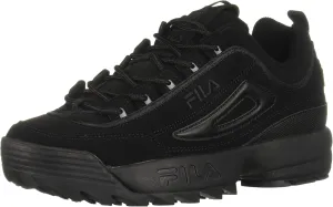 Fila Men's Strada Disruptor fashion sneakers, Black/Black/Black, 13 US