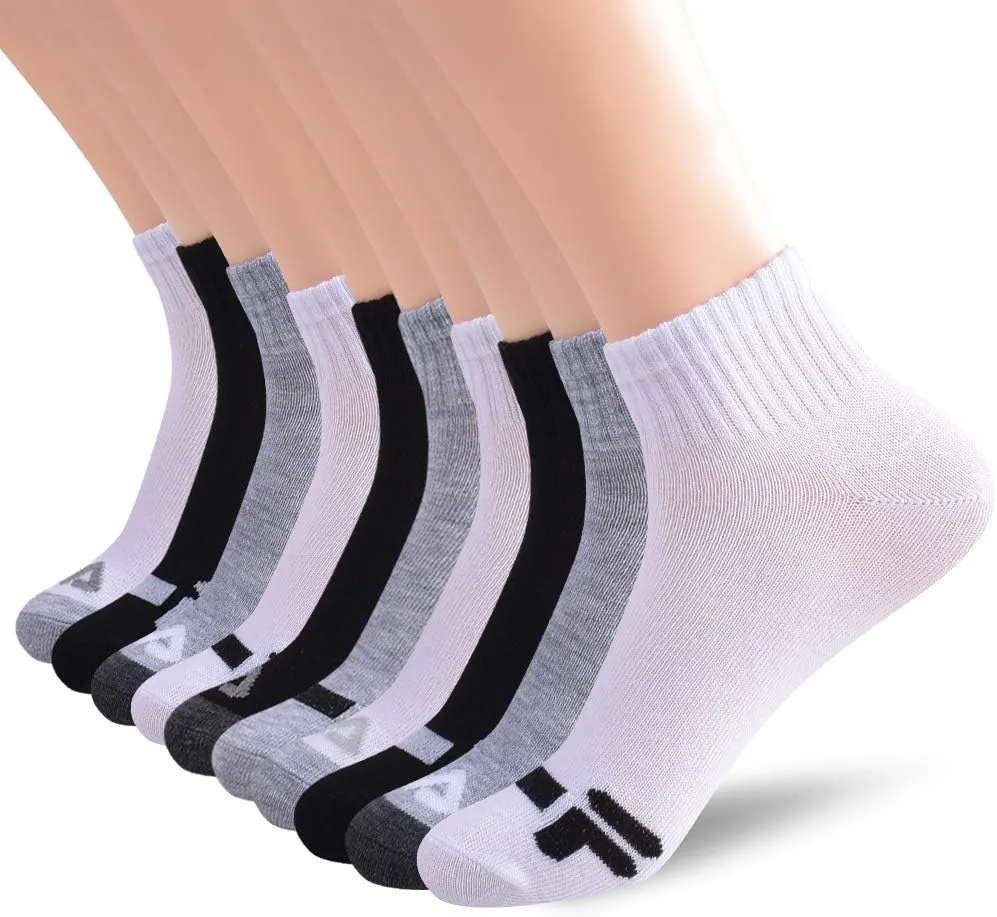 FILA Women's Ankle Quarter Socks(10 Pack)