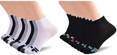 Fila Women's Ankle Quarter Socks(10 Pack)