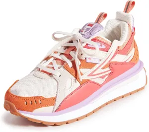 Fila Women's Sandenal Sneakers, Whisper White/Cadmium Orange, 10 Medium US