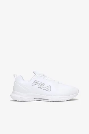 Fila Women's Volley Burst Shoes, White/White/Metallic Silver - 6.5