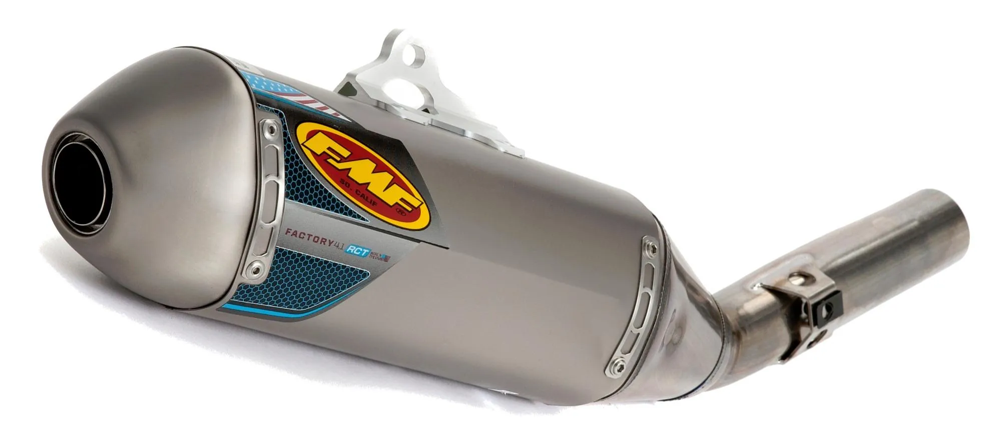FMF Racing Factory 4.1 RCT Slip-On - Aluminum Muffler - Stainless Midpipe - Stainless Endcap 045472