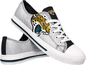 FOCO Women's NFL Team Logo Ladies Fashion Glitter Low Top Canvas Sneakers Shoes Dallas Cowboys Shoes-10/XXL