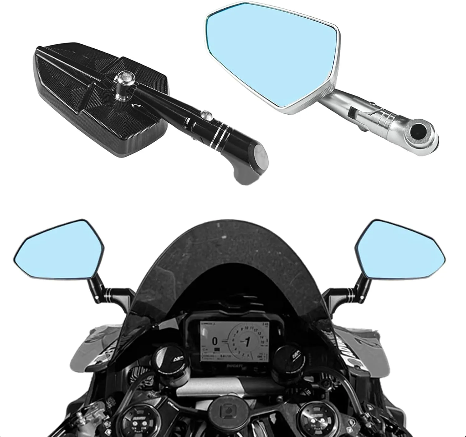For Bike Motocross Motorbike Scootor ATVs Mopeds Side Reflectors Easy Installation Easy Adjustment