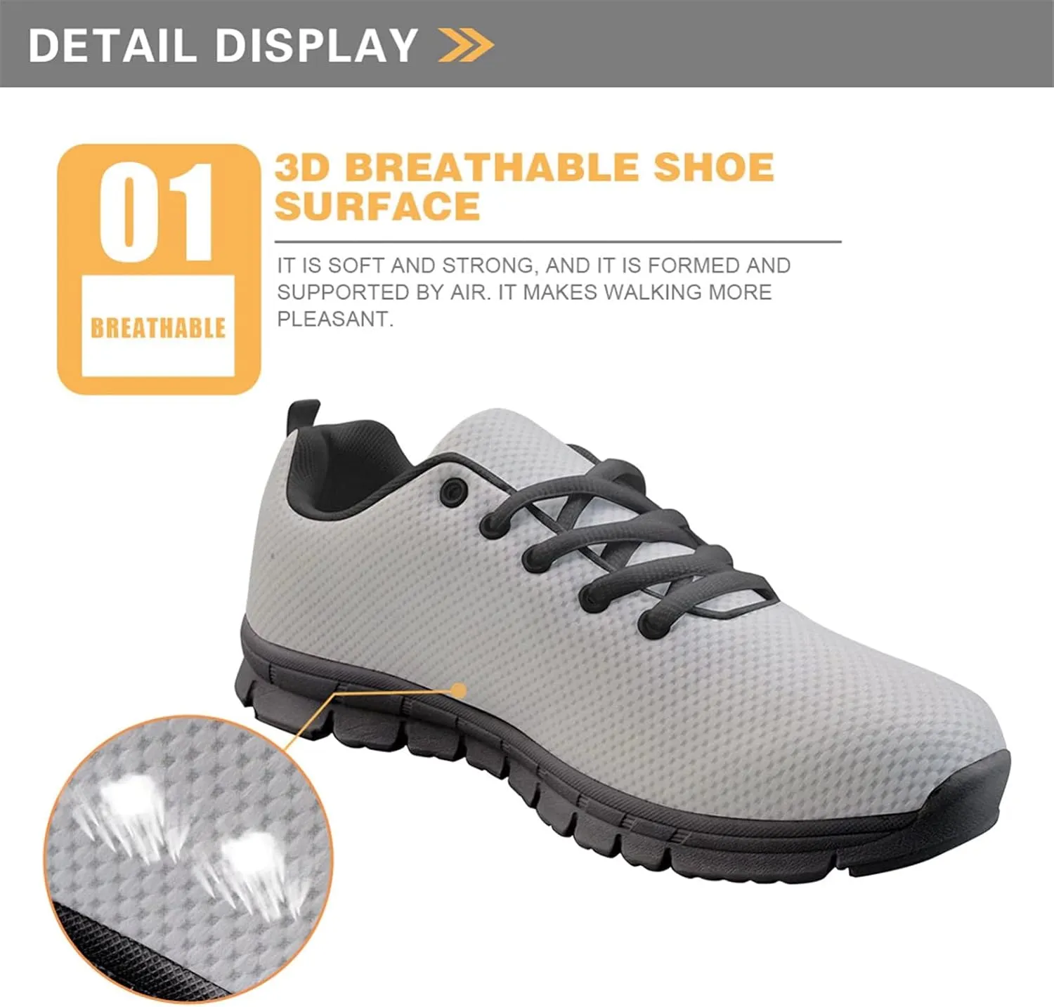 Forchrinse Daisy Unisex Running Shoes for Men Women Sports Gym Shoes Breathable Athletic Sneaker Shoe
