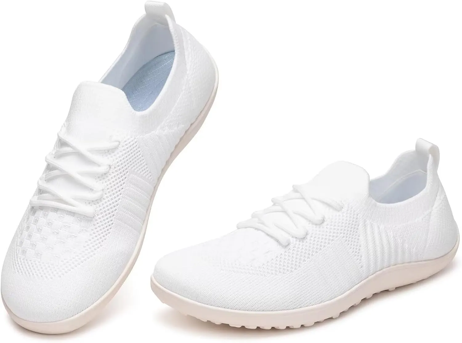 Frank Mully Womens Walking Shoes Wide Toe Box Barefoot Shoes Knitted Fashion Sneaker with Arch Support