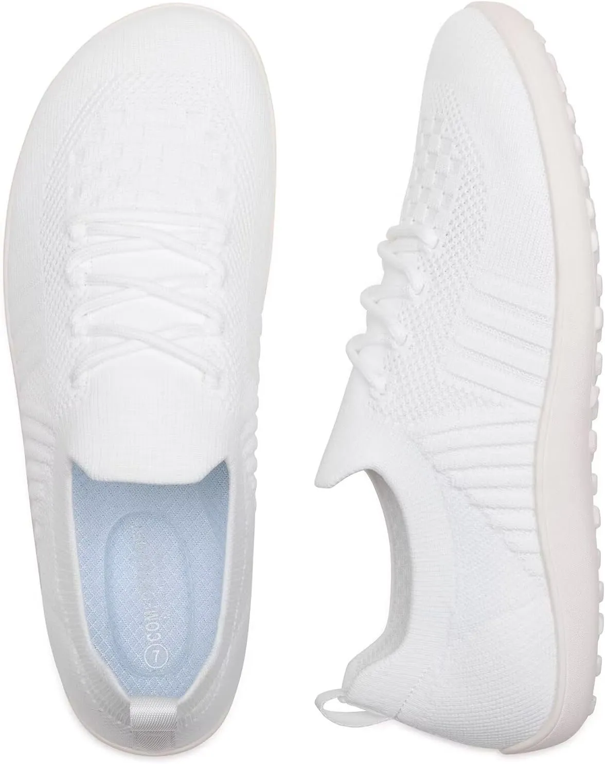 Frank Mully Womens Walking Shoes Wide Toe Box Barefoot Shoes Knitted Fashion Sneaker with Arch Support