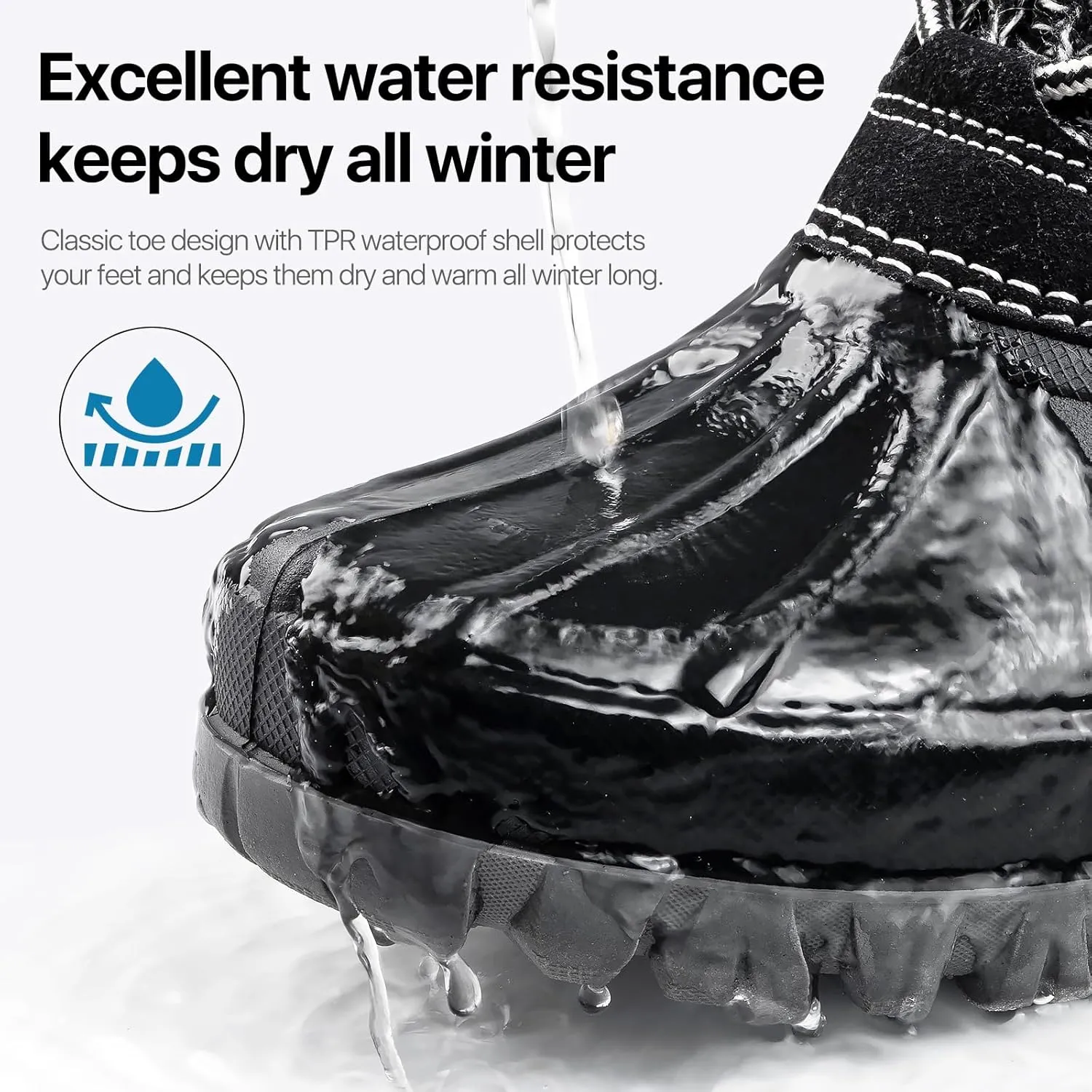 FREE SOLDIER Women's Waterproof Winter Cold Weather Snow Boots for Women Outdoor Fashion Duck Boots Comfortable Insulated
