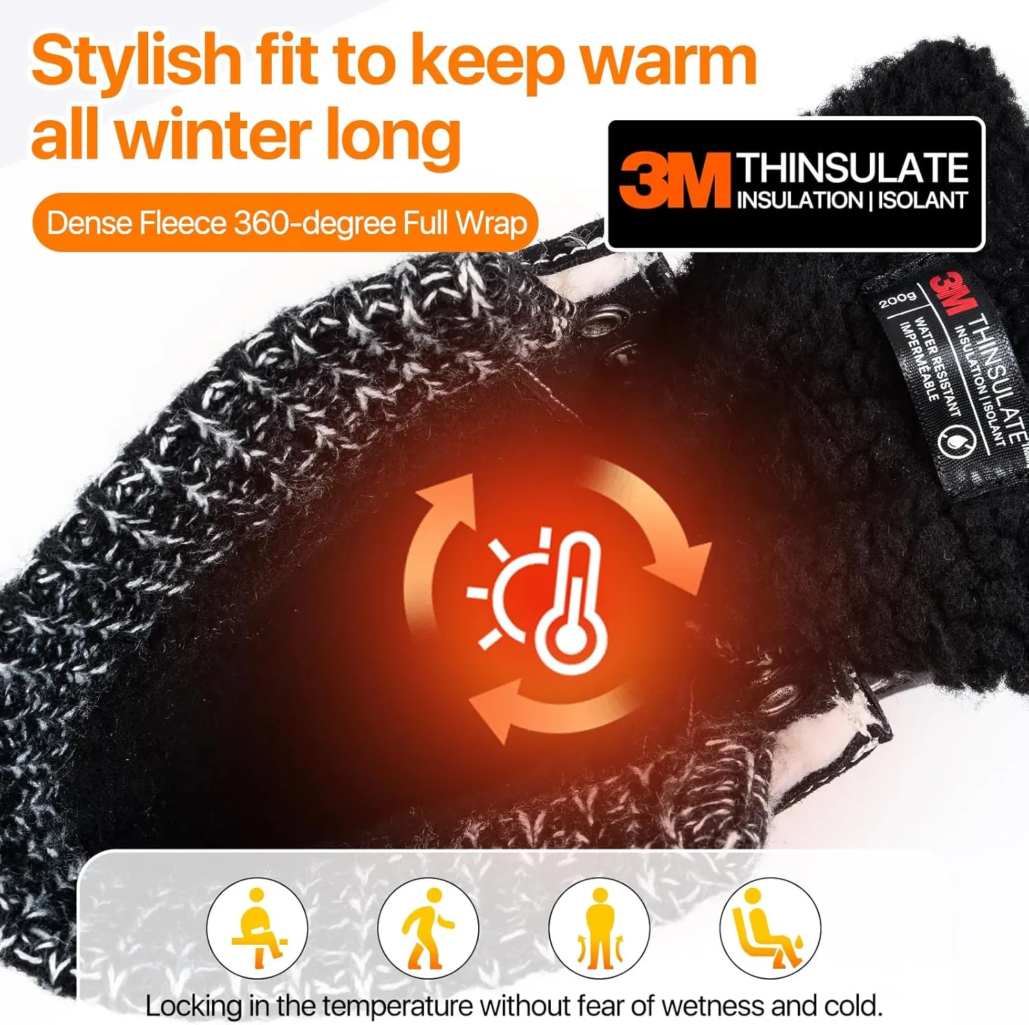 FREE SOLDIER Women's Waterproof Winter Cold Weather Snow Boots for Women Outdoor Fashion Duck Boots Comfortable Insulated