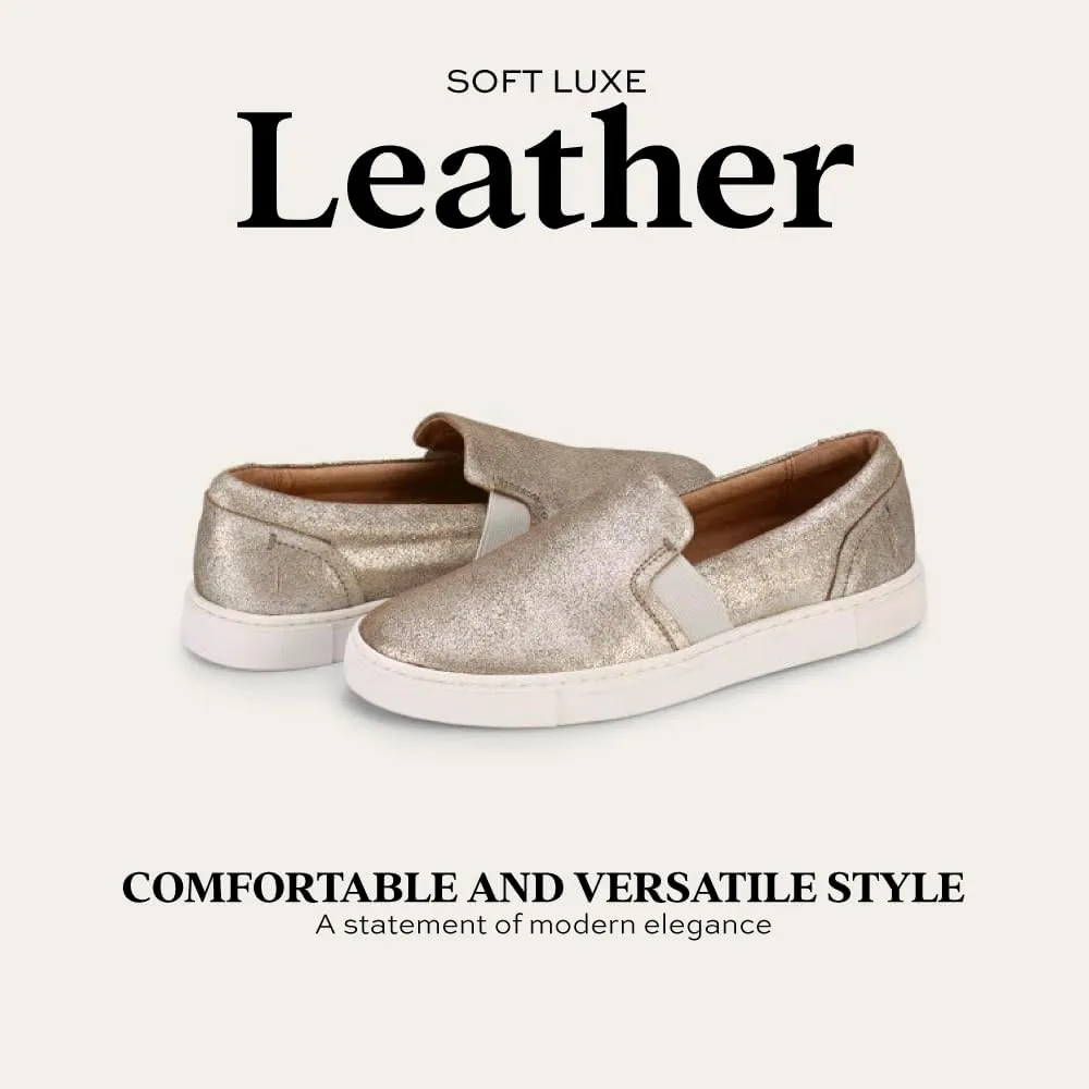 Frye Ivy Slip-On Shoes for Women Featuring Soft Leather with Thick Rubber Outsole, Removable Molded Footbed, and Padded Collar and Vamp