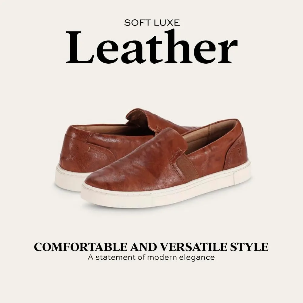 Frye Ivy Slip-On Shoes for Women Featuring Soft Leather with Thick Rubber Outsole, Removable Molded Footbed, and Padded Collar and Vamp