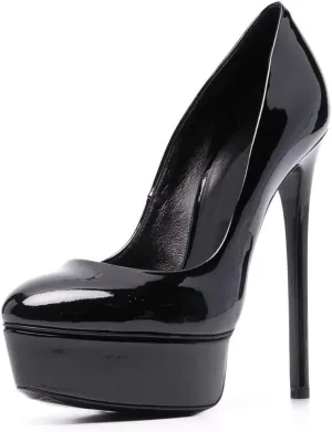FSJ Women Classic Chunky High Heels Pumps Platform Closed Toe Sexy Slip On Ladies Shoes Size 4-15 US